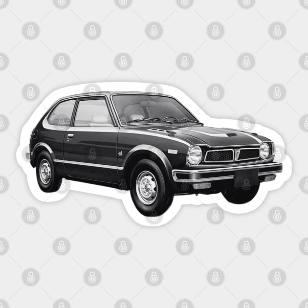 Honda Civic CVCC Version 1 Sticker by CarTeeExclusives